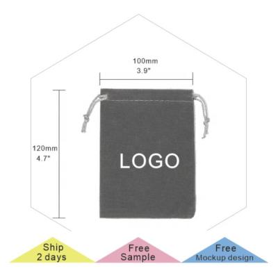 China Wholesale 10*12cm (3.9*4.7inch) Logo Velvet Drawstring Pouch Recyclable Custom Bag Drawstring Gift Bags For Jewelry for sale