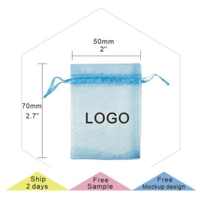 China 5*7cm (2*2.7 inch) small organza gift bag low moq organza fabric fashionable wholesale packing for sale