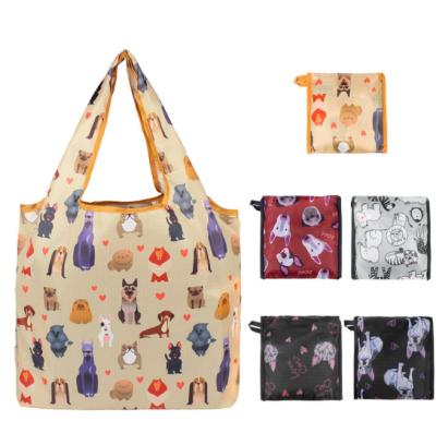 China Hot Selling Colorful Portable Recyclable Recyclable Polyester Shopping Shoulder Tote 38*8*40cm Polyester Bag for sale