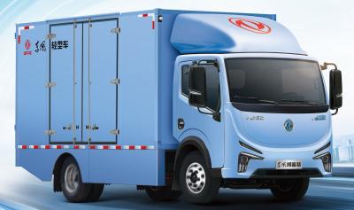 China Dongfeng E Star Camión de caja eléctrica Dimensión del cuerpo 5995*2180*2940mm Rango 345KM en venta