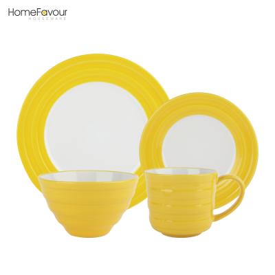 China Viable Wholesale Low Price Stoneware Dinnerware Set Ceramic Dinnerware Set for sale