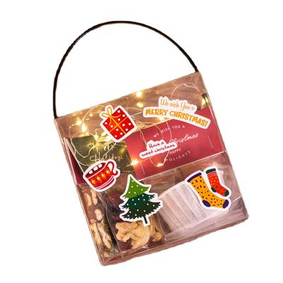 China Recyclable Plastic PET Christmas Gift Box New Product Recyclable Large Boxes For Cake And Flowers Bag for sale