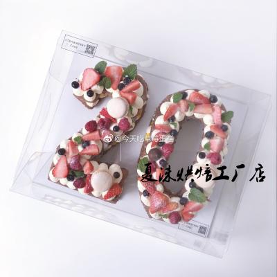 China New Disposable PET PVC Cake Box With Transparent Clear Window for sale