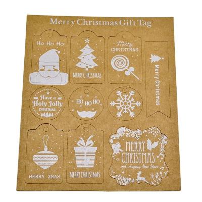 China Factory Wholesale Christmas Gift Label Recycled Paper Tag For Gift Wrapping for sale