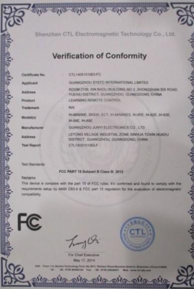 FCC - Guangzhou Systo International Trading Limited