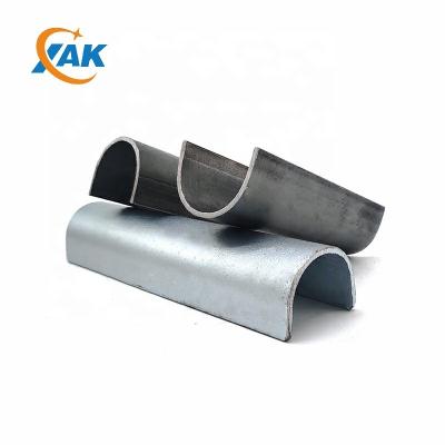 China XAK OEM Plain S275JR U Channel Black Construction Carbon Steel With HDG Coating Hot Dipped Galvanized Steel U Profile for sale