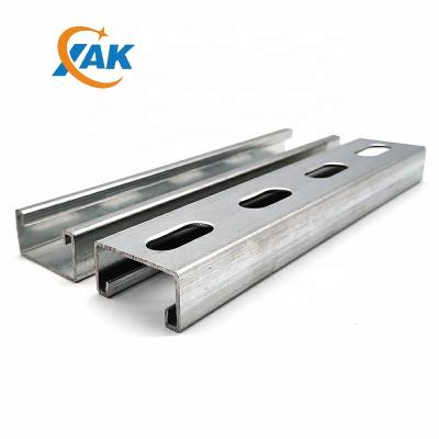 China Construction concrete strut channel 41*41 41*21 glavanized galvanized slotted steel c channel profile factory supplier unistrut for sale