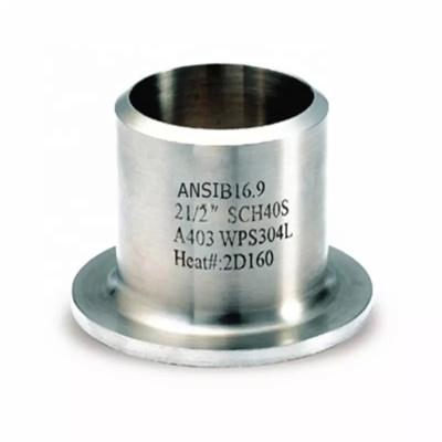 中国 Stainless Steel Flanges Stub End Using With Lap Joint Flange SS304 Stub 販売のため