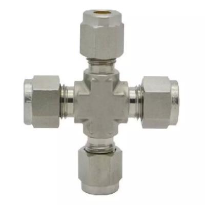 中国 316 Duplex Stainless Steel Pipe Fitting 3/4 316 Bsp Pipe Thread Fitting Cross 販売のため