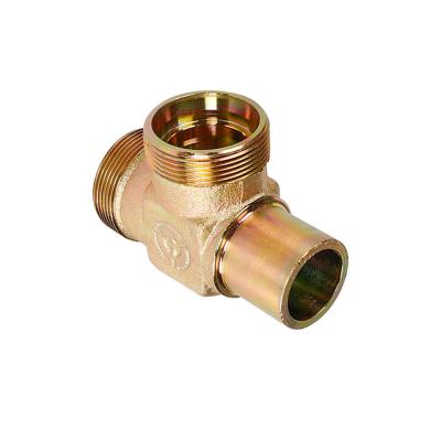 China Hydraulic Transition Pipe Fittings  SS304 SS316L Polishing Stainless Steel  threaded connector Tee Female for sale