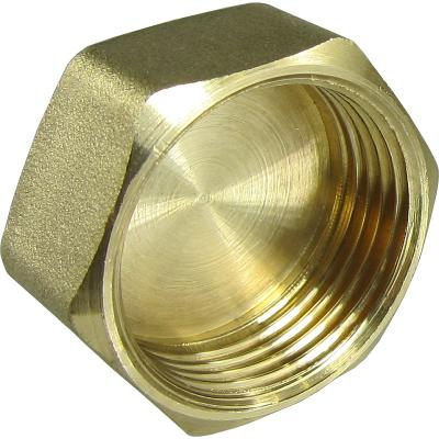 China Brass Weld Tube Cap End Cap Hex THD Cap 1/8