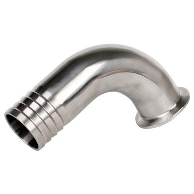 China Gesundheitlicher Edelstahl-schneller geeigneter Klammern-Ellbogen 90 Grad-Chuck Pagoda Elbow Joint Tri-Clamp-Ellbogen-Schlauch-Stange zu verkaufen