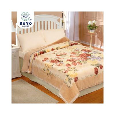 China Flame Retardant Soft Feeling 100% Polyester Raschel Knitted Printed KOYO Weighted Blanket for sale