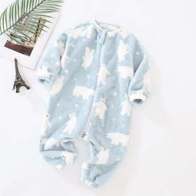 China Autumn and Winter Baby Rompers Full Printed Flannel Children's Clothing Fire Retardant One-Piece Spring and Autumn Toddler Fleece for sale