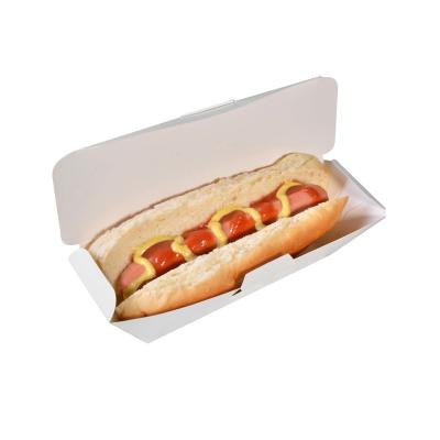 China Wholesale Custom Printing Hot Dog Biodegradable Paper Food Tray Box Recyclable for sale