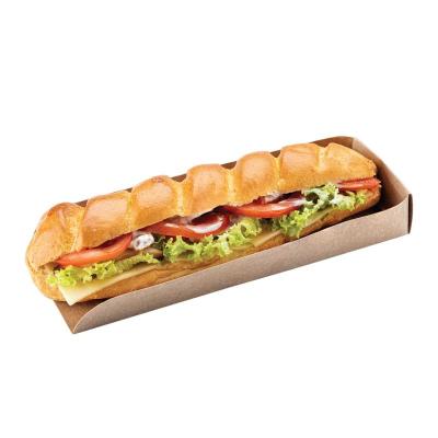 China Recyclable Biodegradable Hot Dog Snack Box Custom Logo Printing Disposable Paper Box For Hot Dog for sale