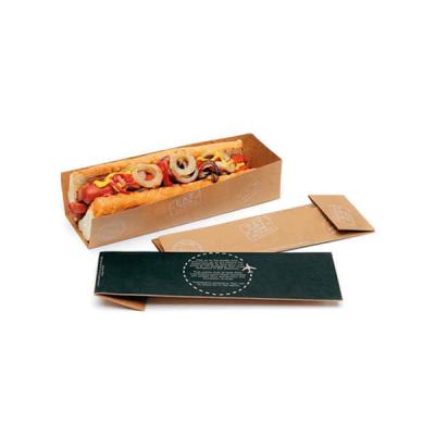 China Recyclable Disposable Packaging Recycled Takeout Custom Korean Hot Dog Box For Hot Dog for sale