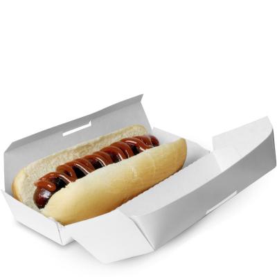 China Recyclable Recycled Biodegradable Food Box Custom Hot Dog Take Out Boxes To Go Hot Dog Box for sale