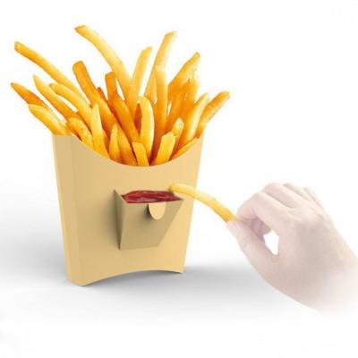 China Recyclable High Quality Food Packaging Supplies Fast Food French Fries Paper Box for sale