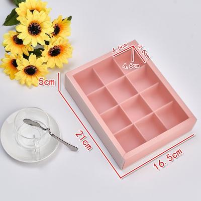 China Custom 4/12/16 Pcs Recyclable JM Paper Grids Packaging Food Grade Luxury Chocolate Box Strawberry Boxes Chocolate Packaging Box for sale