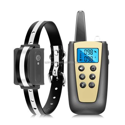 China Plastic Dog Training Collar with Remote - Rechargeable Waterproof Training Collar with Beep, Vibration, Static, Shock Modes for Dogs for sale