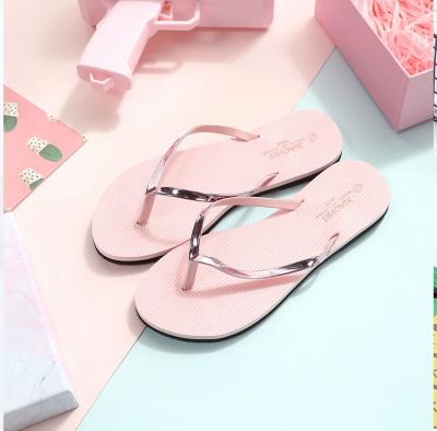 China Anti-Smell Pink EVA Hotel Flip Flops White Wedding Colorful Slipper PVC Bride Bridesmaid Flip Flops for sale