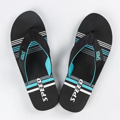 China Anti-Smell China Factory Men's Webbing Flip Flop With Woven Label Logo for sale