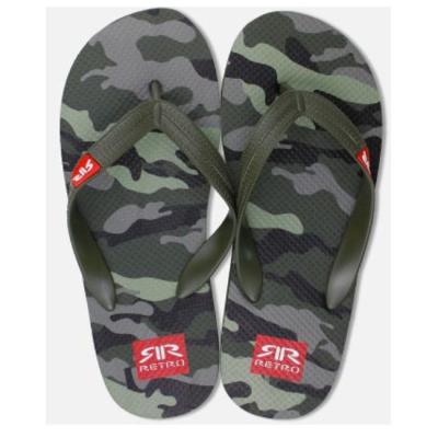 China Anti-Smell Camouflage Mens Flip Flops , Strappy Sandals Ease Slippers For Beach for sale