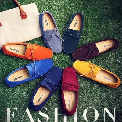 China CUSHIONING Couples Class Stylish Comfortable Casual Moccasins Leather Shoes Workout Shoes For Men for sale