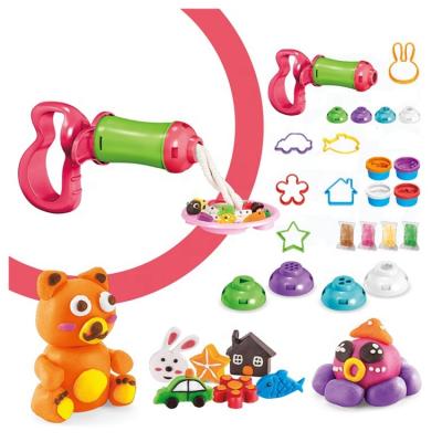 China Wholesale Wheat Flour Fun Diy Science Imagination Game Dough Hand Push Color Mud Machine Toys For Children for sale