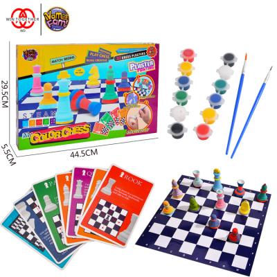 China Mold Toy Educational Toys For Kids Paint Color Toy Plaster Chessboard Painting Diy Steam And Paper Craft Kit For Children Paint for sale