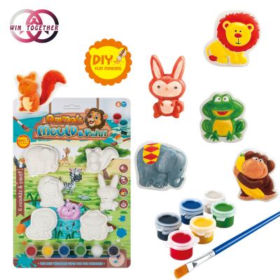 China Diy Painting Set Educational Children's Toys Graffiti Painting Plaster Painting-Animal Type Painted Plaster Painting Toys for sale