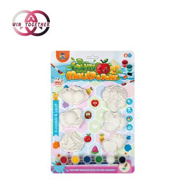 China DIY Painting Set Hot Selling New Children's Diy Fruit and Vegetable Model Children's Fruit Plaster Painting Toy for sale