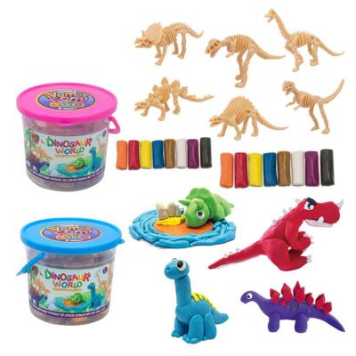 China Tool Kit Wholesale Dinosaur Dough Game Wheat Flour Education Skeleton Steam Puzzle Toys Clay For Children for sale