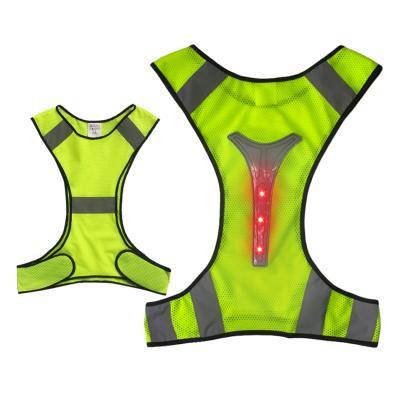 China Ultrathin LED FLASH New Breathable Outdoor Sports Invest LED Light Running Safety Reflective Vest for sale