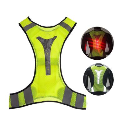 China High Visibility Hoe Sell Amazon Vest USB Change 3 Led Recycling Reflective Vest Working for sale