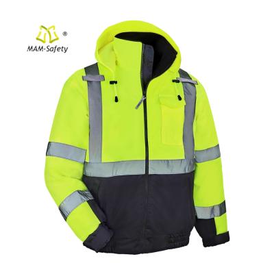 China High Visibility Reflective Winter Anorak Water Proof Outdoor Safety Jacket for sale