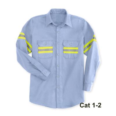 China Custom CAT 2.0 Arc High Visibility Instant Suit ATPV Rating 8.7cal/cm2 Flame Retardant Hi Force Orange Work Wear Work Shirts Uniforms With Reflective for sale