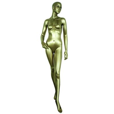 China Customize Fashionable Mannequin For Dress Fiberglass Gold Brazilian Mannequin Female Garment Mannequin for sale