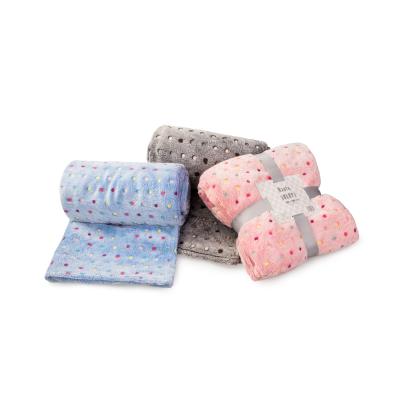 China Anti-pilling Fleece Dog Blanket Travel Coral Blanket High Quality New Colors for sale