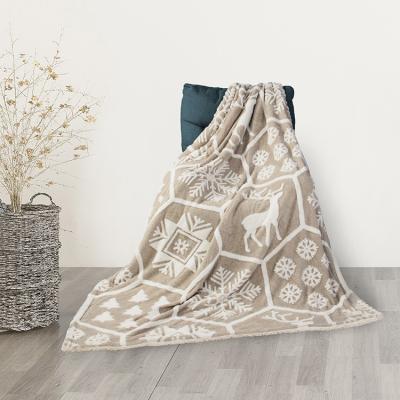 China Home Heavy Movable Korean Plaid Jacquard Textile Anti-Pilling SherpaThrow SherpaThrow Blanket Sensory Blanket for sale