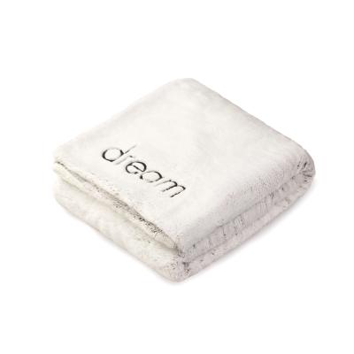 China Custom Logo Winter Fluffy HEATING Blankets Weighted Luxury Faux Fur Blanket for sale