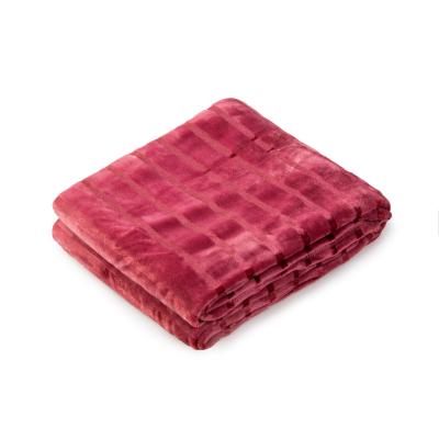 China China Summer Super Soft Sofa Fleece Cheap Anti-pilling Flannel Knitted Blanket for sale