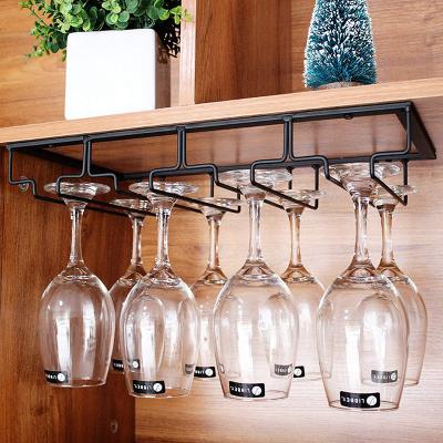 China Custom Viable Glasses Storage Hanger OEM Stemware Holder Metal Wine Glass Organizer for Bar Kitchen for sale