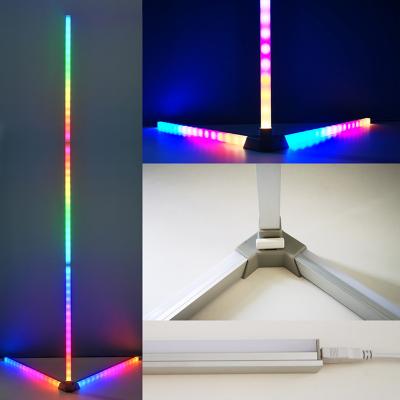 China Modern Corner Floor Lamp RGB Color Changing Light LED Floor Lamps with Touchable Remote Ambient Lighting for Kids Room Mood Light for sale