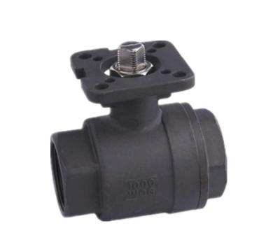 China ISO5211 Carbon Steel 2PC Ball Valve Direct Mounting Pad NPT / Floating Ball Valve for sale