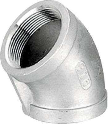 China ANSI 150lb screwed elbow 45 degree pipe fittings SS304 / SS316 for sale