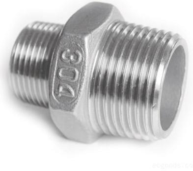 China 3/4 inch Threaded Reducing Nipple , Red Hex Nipple​ pipe fittings for sale