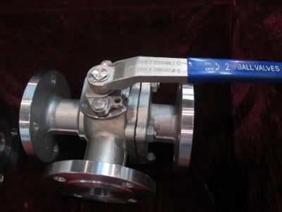 China T / L- Type Stainless steel 3 Way Ball Valves Flange end 1000WOG With ISO Mounting pad for sale