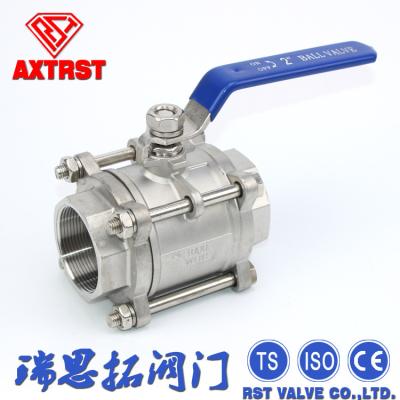 China CF8M / CF8 NPT 1/4”-4” SS Ball Valves STAINLESS STEEL 3PC Threaded Ball Valve for sale